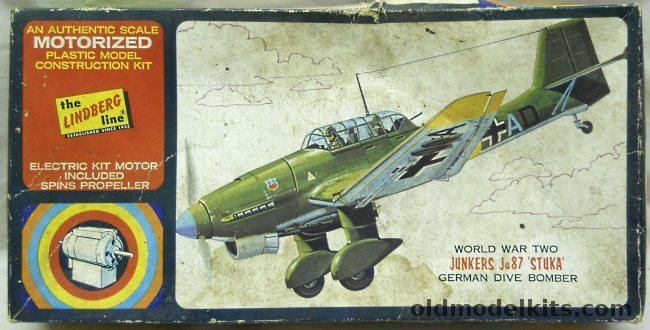 Lindberg 1/48 Junkers Ju-87 Stuka Motorized, 3101M-200 plastic model kit